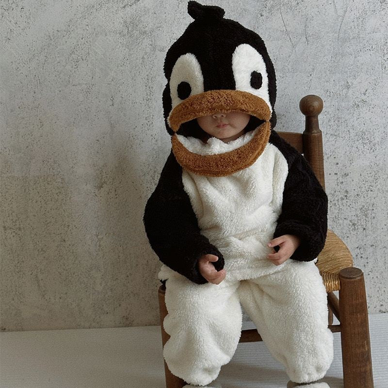 【CLOTHES】ペンギン 着ぐるみ フード付き ルームウェア
