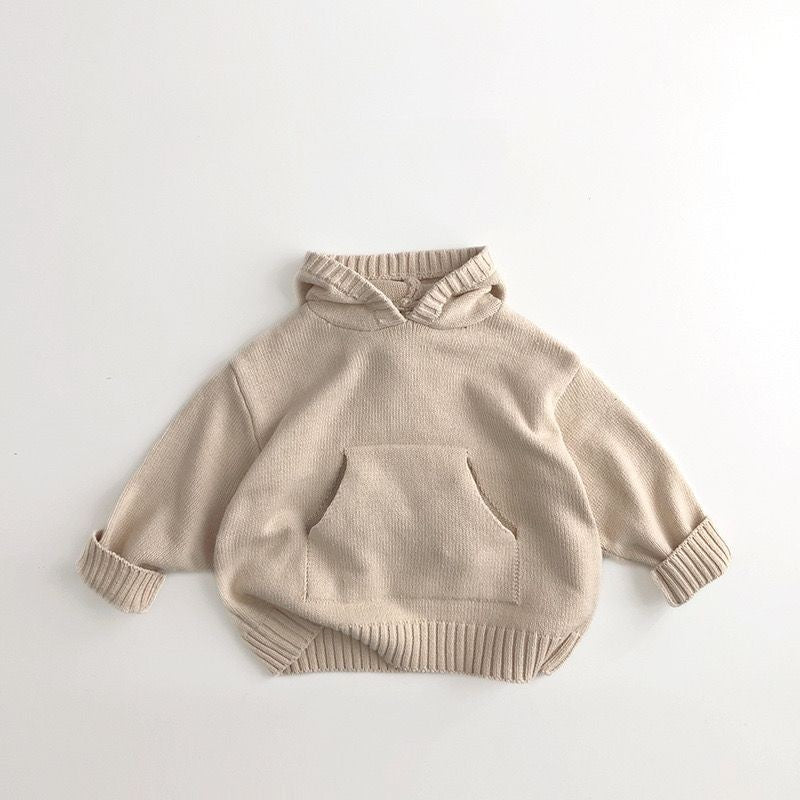 【CLOTHES】無地 ニットパーカー セーター