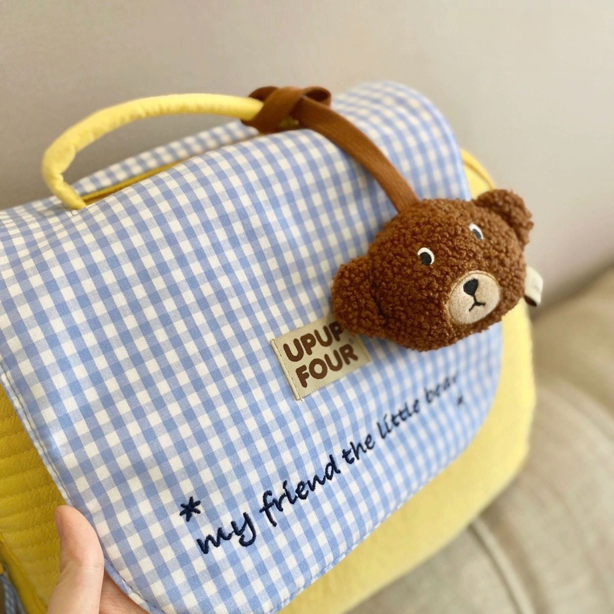 【Cute Bag】くま チェック 親子バッグ ショルダーバッグ バックパック