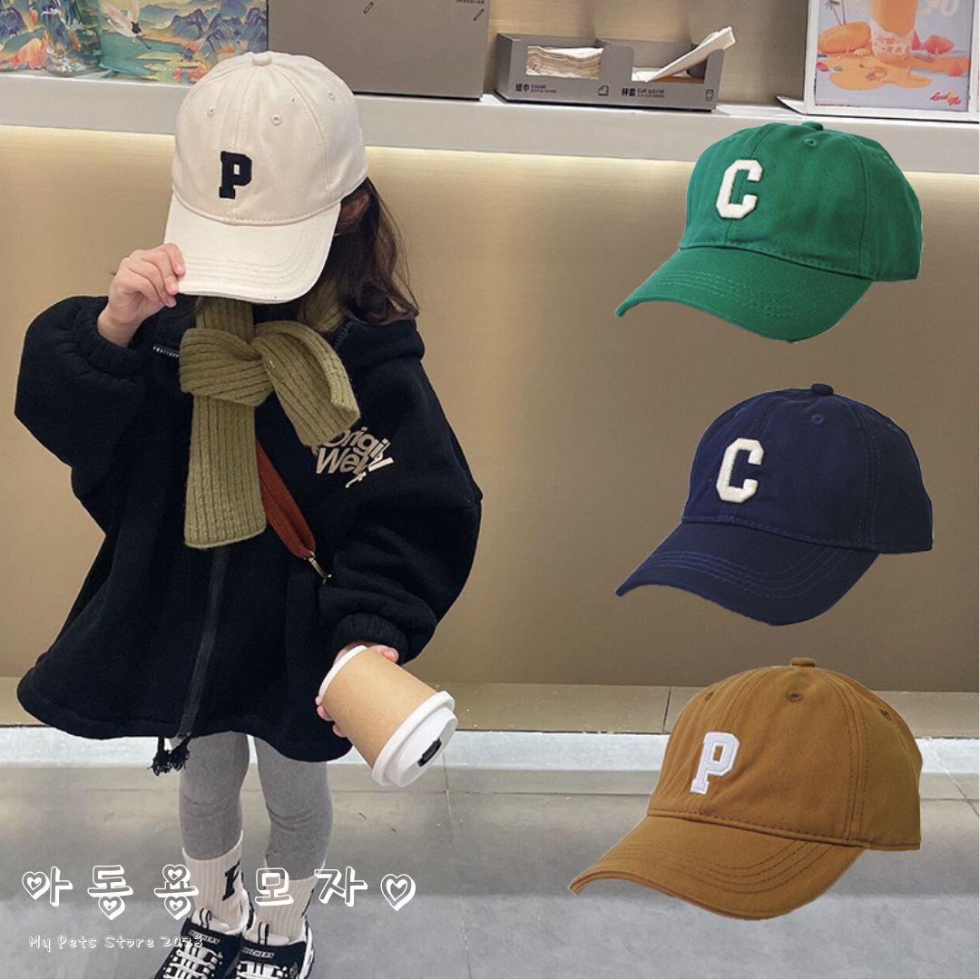 【Hats】ロゴ キッズキャップ  韓国 人気ハット