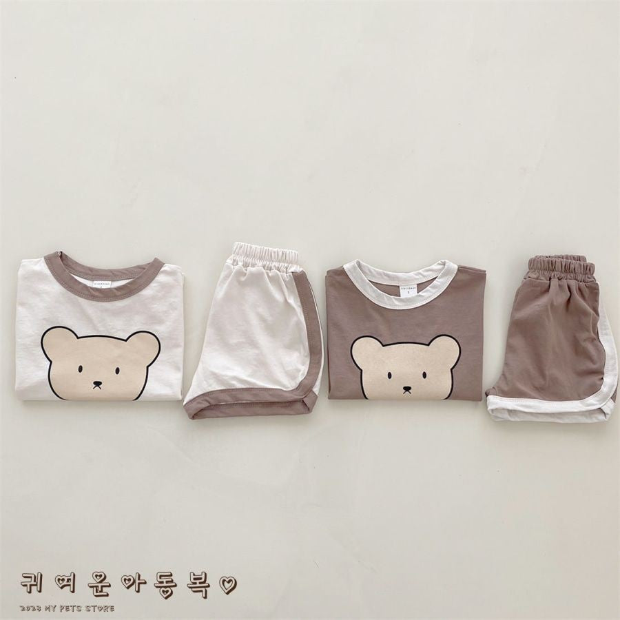 【Clothes】熊ちゃん Tシャツ ショートパンツ  パジャマ 上下セット