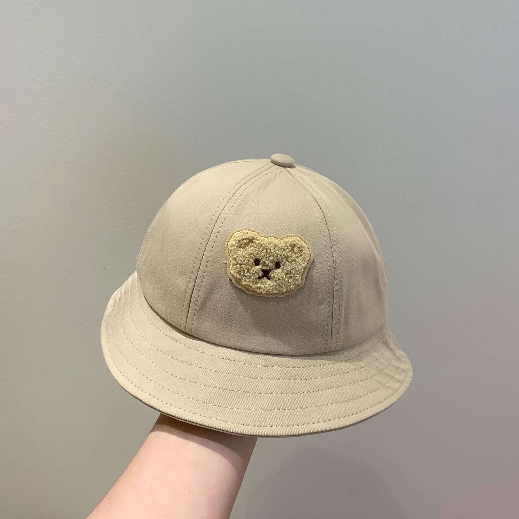 【Hats】熊ちゃん バケットハット 紐付き帽子
